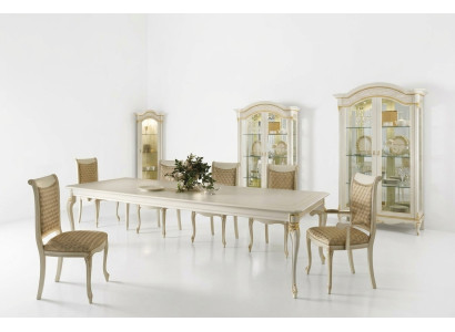 Style classique Meubles Italie Ensemble de table à manger 6 chaises Groupe Suite