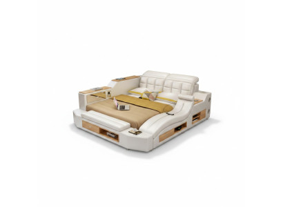 Fonction Lit Lit double Lit en cuir Lits Rembourrage en cuir Chambre à coucher Mariage