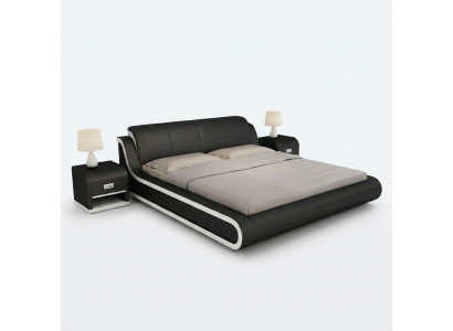 Conception de lit en cuir Lit double Lits Lit Rembourrage en cuir Chambre de chambre de mariage
