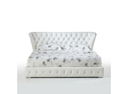 Lit de designer Chesterfield en cuir de luxe Double lits d'hôtel Chambre de luxe pour dormir