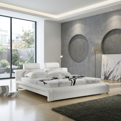 Lit double design Lit en cuir Lits Literie en cuir Chambre à coucher Mariage
