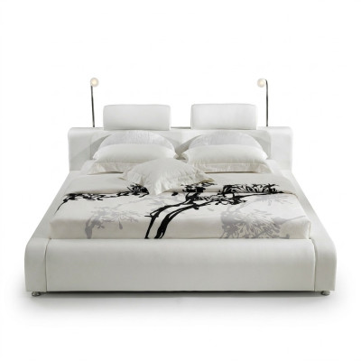Lit double design Lit en cuir Lits Literie en cuir Chambre à coucher Mariage