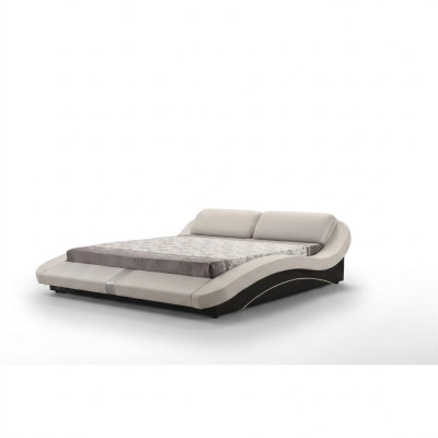Conception de lits en cuir de luxe Rembourrage Double lit moderne Décoration de mariage Exclusive