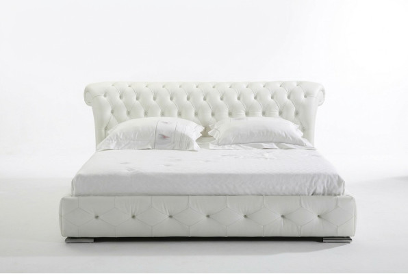 Conception de luxe de rembourrage de lit en cuir pour lits de chambre double d'hôtel.
