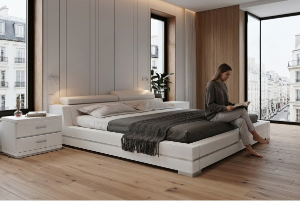 Conception de rembourrage de lit de luxe pour l'hôtel double mariage 180x200cm Décoration de sommeil