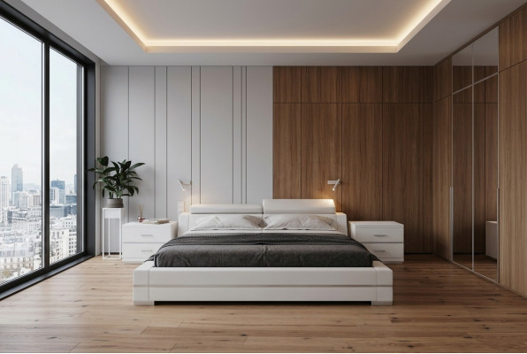 Conception de rembourrage de lit de luxe pour l'hôtel double mariage 180x200cm Décoration de sommeil