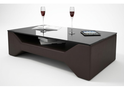 Table basse de designer classique ou luxueux Décoration Canapé Table de salon en cuir