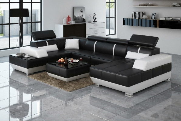 Design Living landscape U-shape big Ecksofa Sofa Couch Polsterung xxl Suite