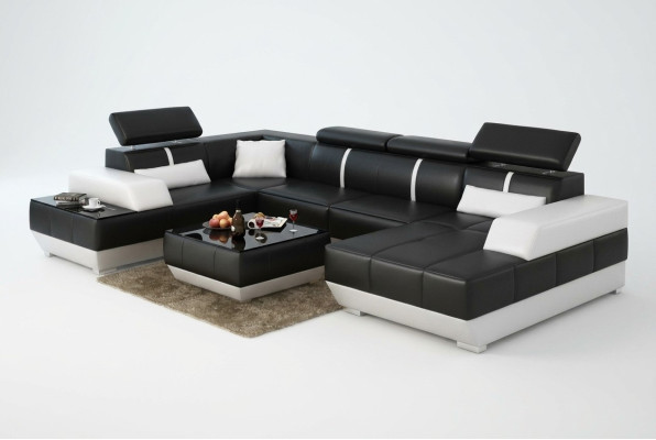 Design Living landscape U-shape big Ecksofa Sofa Couch Polsterung xxl Suite
