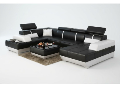 Design Living landscape U-shape big Ecksofa Sofa Couch Polsterung xxl Suite