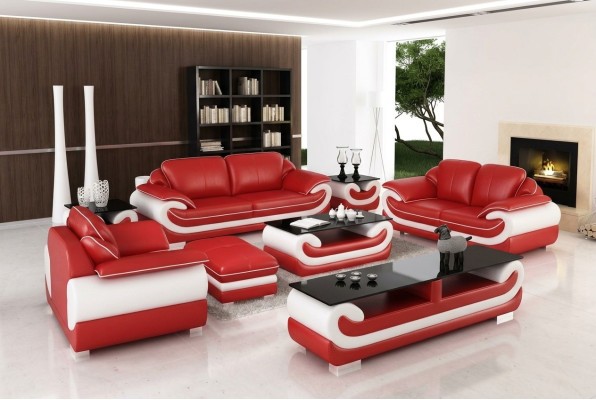Ensemble de canapés Relax 3+2+1 places Canapés Design Canapés en cuir de rembourrage