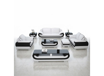 Ensemble de canapé 3+2+1/2 tables d'appoint/buffet/tabouret 7 pièces pour salon