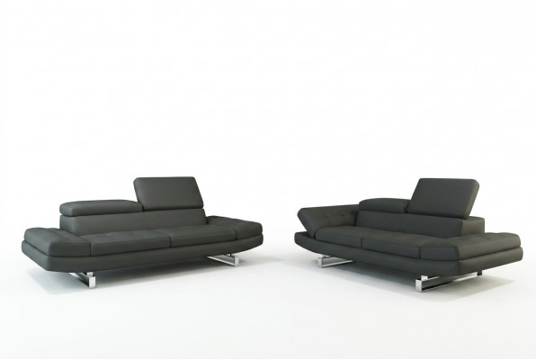Canapé en cuir Canapé Canapé paysage de vie 3+2+1 Fauteuil Design Canapé moderne