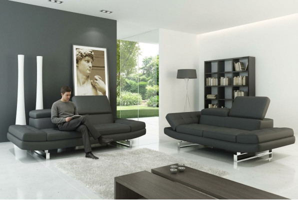 Ensemble complet Ensemble de canapés 3+1+1 Designer Paysage de vie 3 pièces home24