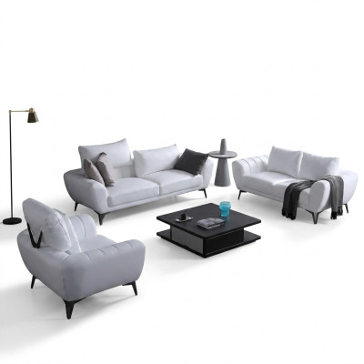 Canapé en cuir Canapé Canapé paysager 3+2+1 Suite de canapé Design nouveau