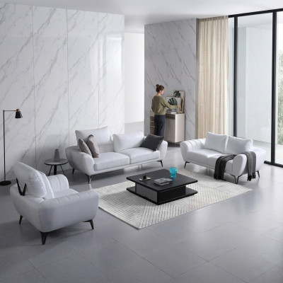 Canapé en cuir Canapé Paysage de vie 3+2 places Suite Design Canapé moderne