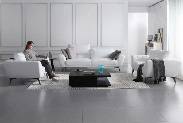 Mobilier en cuir ensemble complet - canapés élégants designer mobilier de salon assise