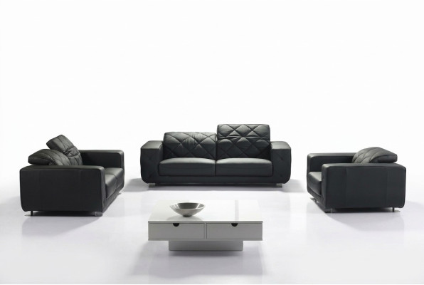 Sofa en cuir ensemble de canapé 3+2+1 places ensemble suite canapé rembourré décoratif Canapé