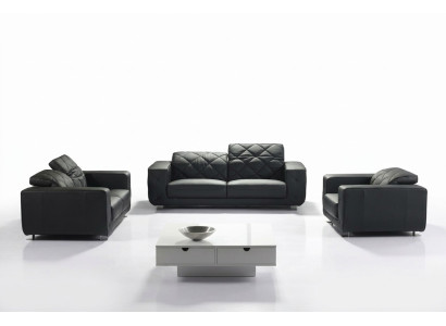 Sofa en cuir ensemble de canapé 3+2+1 places ensemble suite canapé rembourré décoratif Canapé