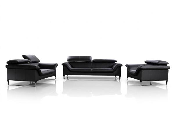 Ensemble de canapés Relax 3+2+1 places Design Canapés Revêtement en cuir Sofas