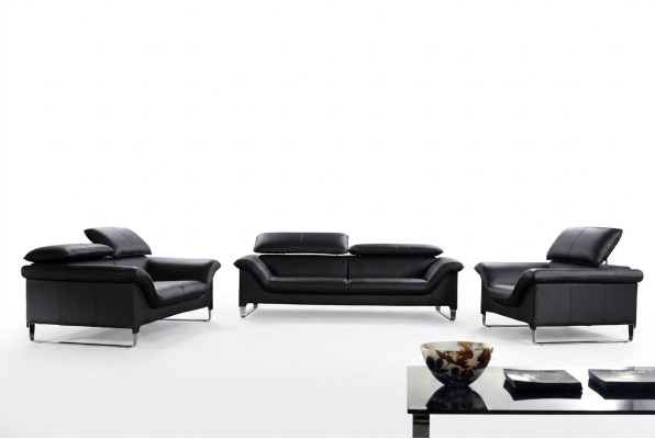 Canapé en cuir Canapé Paysage de vie 3+2 Places Suite Design Moderne Canapé Décoratif