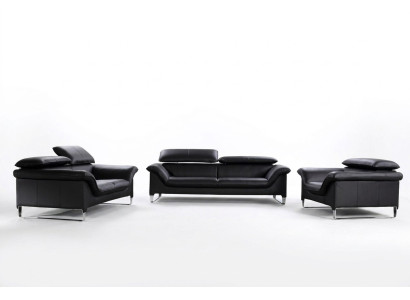 Canapé en cuir Canapé Paysage vivant 3+1+1 Siège Suite Design moderne Sofa