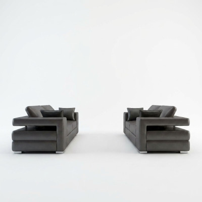 Canapé en cuir Ensemble de 3 places + 2 places Design moderne Canapé.