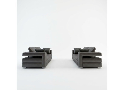 Canapé en cuir Ensemble de 3 places + 2 places Design moderne Canapé.