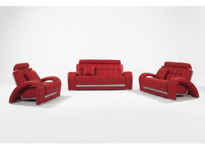 Canapé en cuir Canapé Ensemble de salon 3+1+1 places Suite Sofa Set de canapés