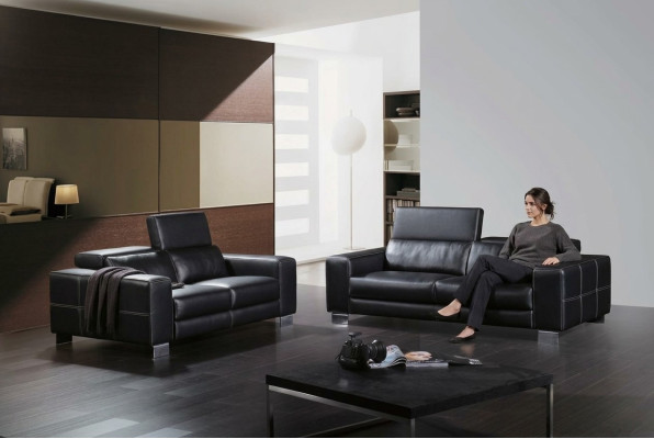 Canapé en cuir Canapé Paysage vivant 3+2 places Suite Déco Design Canapé moderne