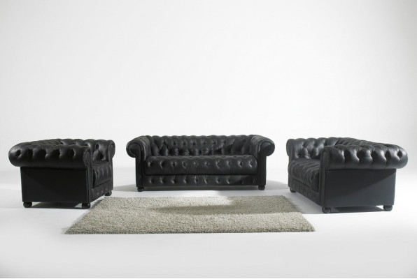Canapé Chesterfield 2 places Tissu de recouvrement Canapés Canapés Ensemble nouveau