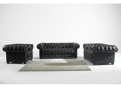 Canapé Chesterfield 2 places Tissu de recouvrement Canapés Canapés Ensemble nouveau