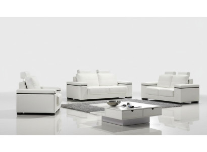 Ensemble de canapés 3+2+1 places Canapés design Cuir Rembourrage Canapés relax
