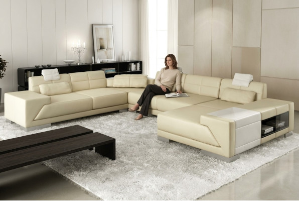 XXL GRAND Canapé en coin en forme de U Canapé Salon Suite de rembourrage