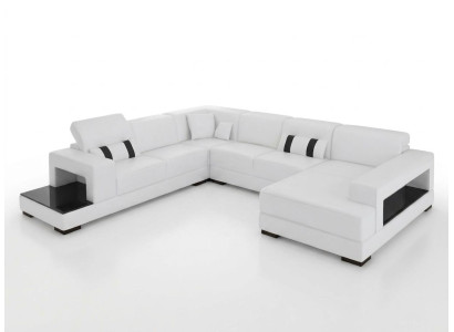 Canapé d'angle Sofa Canapé Rembourrage Déco Paysage de vie Canapés d'angle en cuir Suite