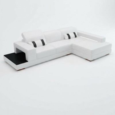 Canapé en cuir en L Canapé Sofa d'angle Coin Canapé d'angle Design
