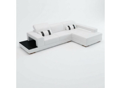 Canapé en cuir en L Canapé Sofa d'angle Coin Canapé d'angle Design