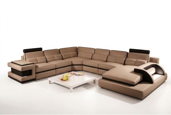 Designer Wohnlandschaft U-Form Couch Ecksofa Polstermöbel Suite Sofagarnitur Sofa