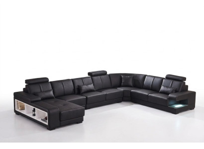 XXL GRANDE Paysage de vie en forme de U Grand canapé Sofa Canapé Rembourrage Décoration Suite