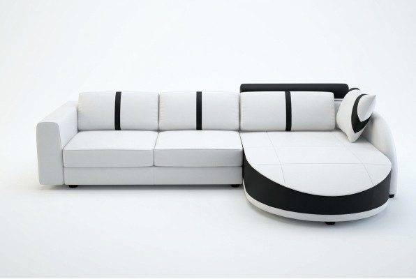 Canapé design Canapé Rembourrage Suite Canapé d'angle Cuir Textile Espace de vie