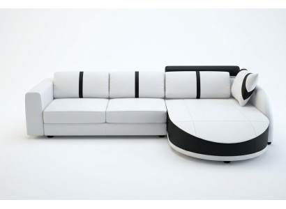Canapé design Canapé Rembourrage Suite Canapé d'angle Cuir Textile Espace de vie