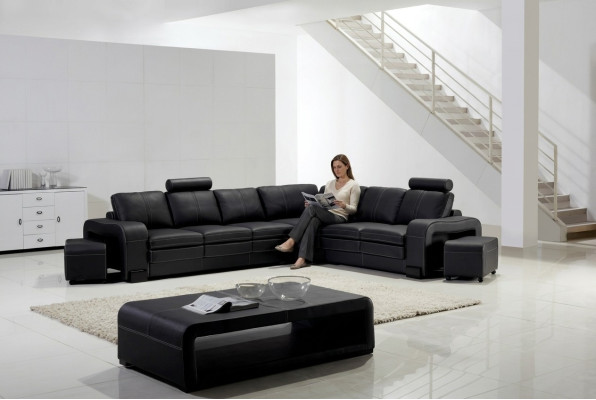 Sofa Set Area de siège Suite Rembourrage Paysage de vie Canapé d'angle Pupitre