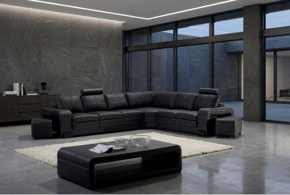 Sofa Set Area de siège Suite Rembourrage Paysage de vie Canapé d'angle Pupitre