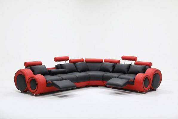 Canapé design Suite Salon paysage Canapé Canapé d'angle Cuir Textile Rembourrage