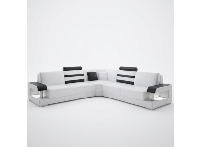 Canapé design Canapé d'angle Suite rembourrée Paysage vivant Cuir Textile