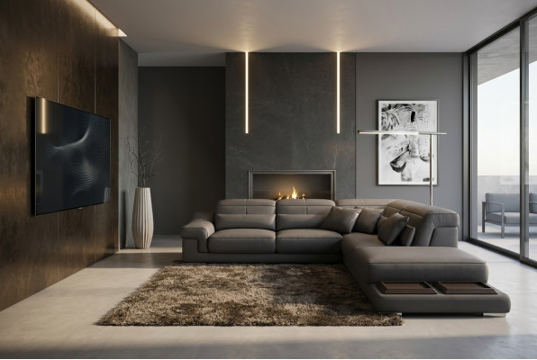 Canapé d'angle en forme de L Canapé design Canapé d'angle Canapé en cuir Canapé en tissu sofas
