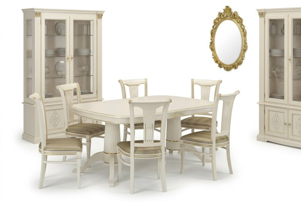 Réglez 4x chaises Chaises Salle à manger Ensemble de meubles Lehn Design Sièges Groupe de meubles en bois