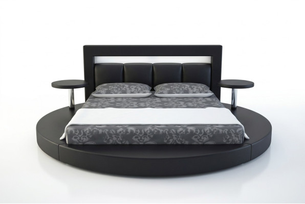 Lit rond Lits design ronds Hôtel en cuir Double cadre Luxueux Sommeil
