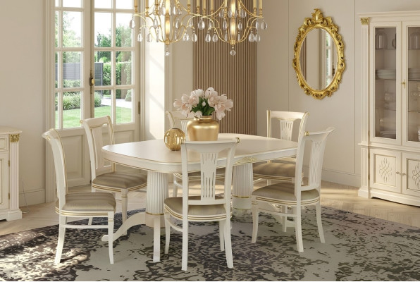 Ess Group Zimmer Chaises Tables Set 4 chaises + meubles en bois massif Table d'assise Rembourrage neuf