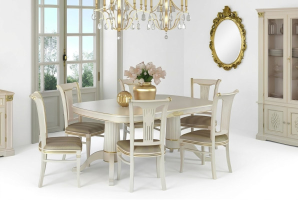 Ess Group Zimmer Chaises Tables Set 4 chaises + meubles en bois massif Table d'assise Rembourrage neuf